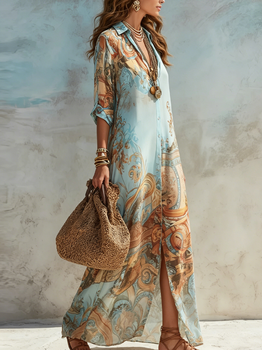 Céleste | Robe Maxi Fleurie