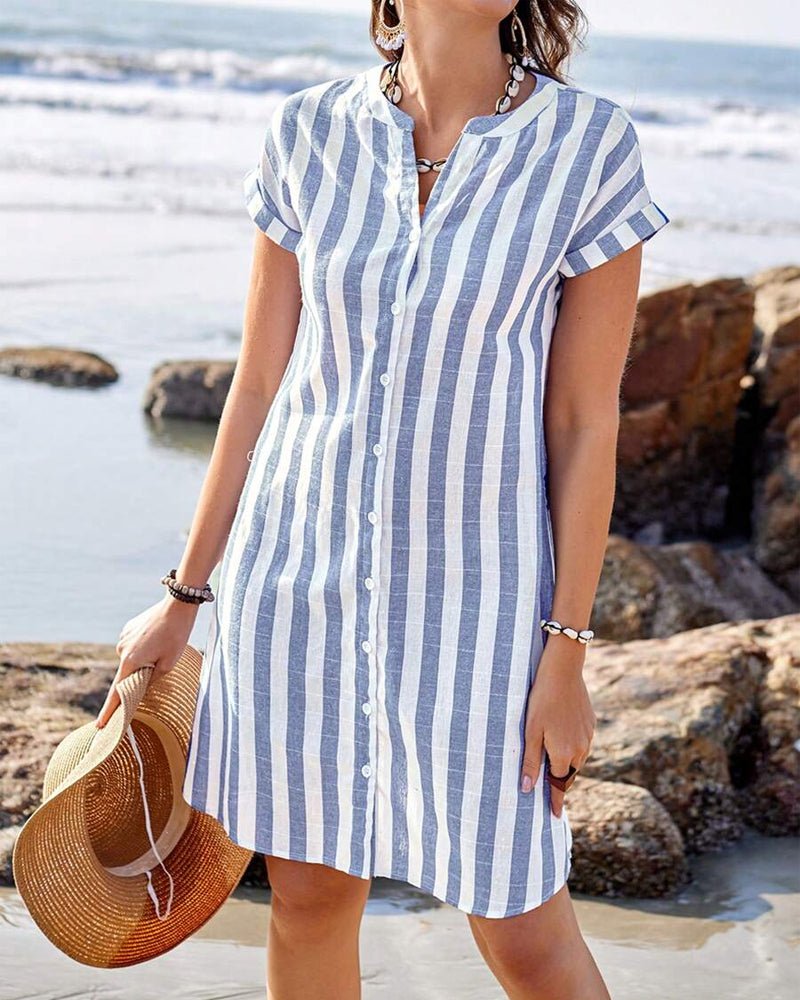 Inès | Robe Chemise Rayée